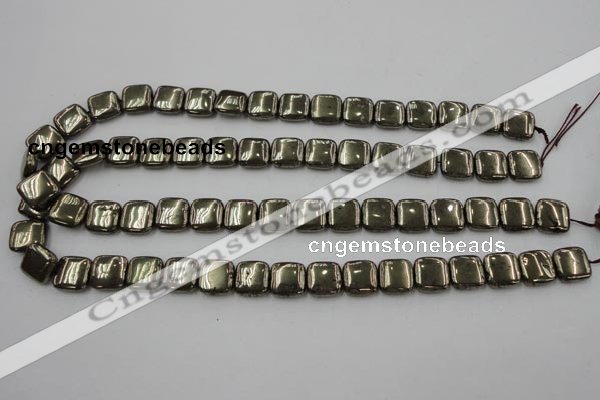 CPY251 15.5 inches 12*12mm square pyrite gemstone beads wholesale