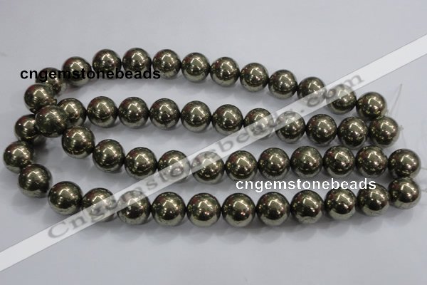 CPY28 16 inches 20mm round pyrite gemstone beads wholesale