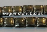 CPY317 15.5 inches 12*12mm square pyrite gemstone beads wholesale