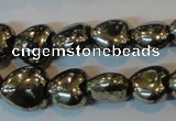 CPY328 15.5 inches 8*8mm heart pyrite gemstone beads wholesale