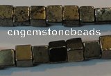 CPY351 15.5 inches 6*6mm cube pyrite gemstone beads wholesale