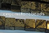 CPY354 15.5 inches 12*12mm cube pyrite gemstone beads wholesale