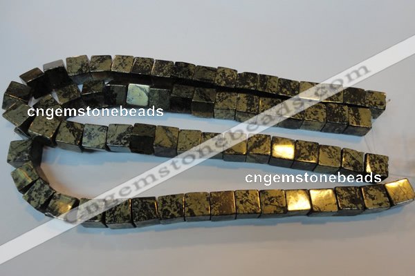CPY354 15.5 inches 12*12mm cube pyrite gemstone beads wholesale