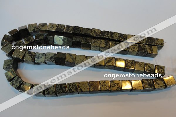 CPY354 15.5 inches 12*12mm cube pyrite gemstone beads wholesale