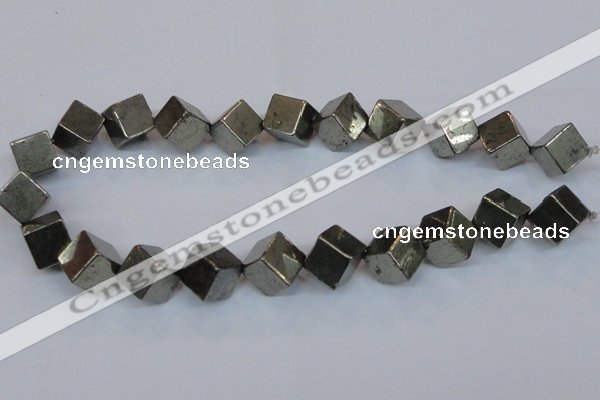 CPY359 15.5 inches 12*12mm cube pyrite gemstone beads