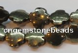 CPY373 15 inches 12*12mm cross pyrite gemstone beads