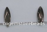 CPY398 Top drilled 8*30mm faceted marquise pyrite gemstone beads