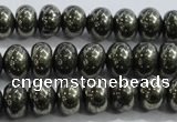 CPY422 15.5 inches 4*6mm rondelle pyrite gemstone beads