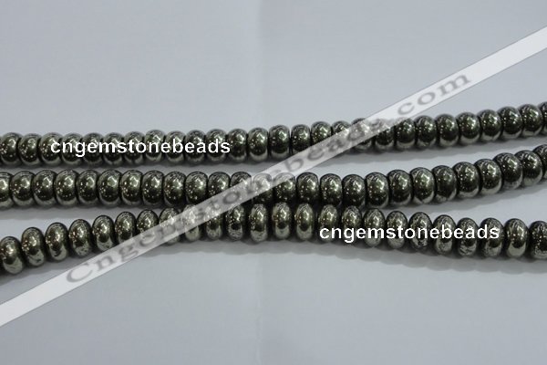 CPY423 15.5 inches 5*8mm rondelle pyrite gemstone beads