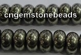 CPY424 15.5 inches 6*10mm rondelle pyrite gemstone beads