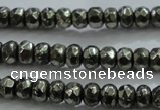 CPY426 15.5 inches 2*3mm faceted rondelle pyrite gemstone beads