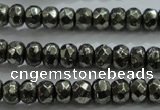 CPY427 15.5 inches 2.5*4mm faceted rondelle pyrite gemstone beads