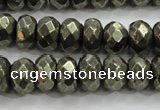 CPY429 15.5 inches 5*8mm faceted rondelle pyrite gemstone beads