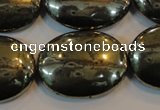 CPY43 16 inches 22*30mm oval pyrite gemstone beads wholesale