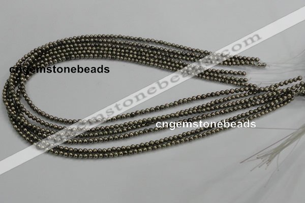 CPY46 16 inches 6mm round pyrite gemstone beads wholesale