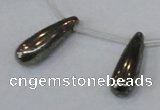 CPY552 Top drilled 8*25mm teardrop pyrite gemstone beads