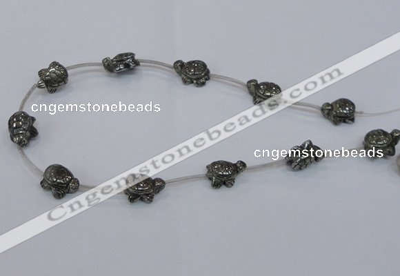 CPY560 15.5 inches 13*18mm tortoise pyrite gemstone beads