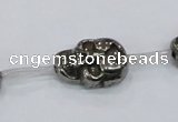 CPY562 15.5 inches 13*18mm skull pyrite gemstone beads