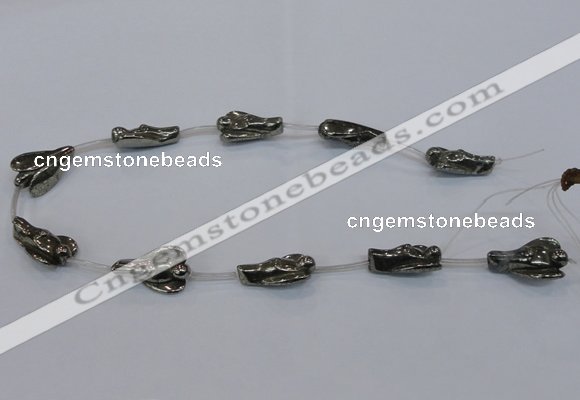 CPY566 15.5 inches 16*26mm angel pyrite gemstone beads