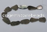 CPY586 15.5 inches 20*25mm - 30*40mm freeform pyrite gemstone beads