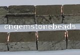 CPY594 15.5 inches 10*20mm cuboid pyrite gemstone beads