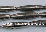 CPY601 15.5 inches 7*30mm rice pyrite gemstone beads wholesale