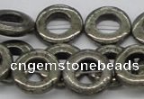 CPY61 15.5 inches 23mm donut pyrite gemstone beads wholesale