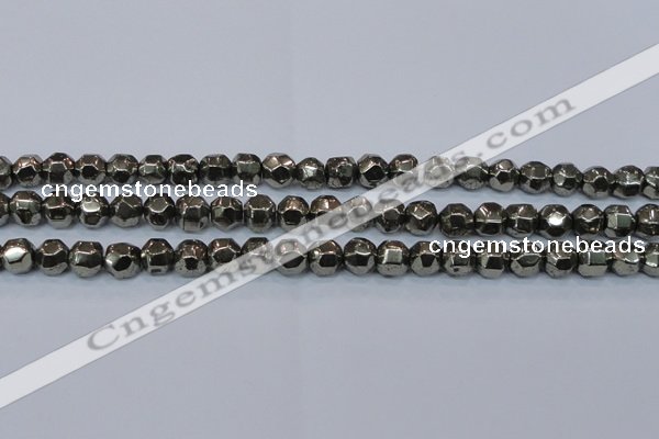 CPY617 15.5 inches 10mm nuggets pyrite gemstone beads