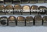 CPY620 15.5 inches 8*8mm cube pyrite gemstone beads