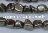 CPY622 15.5 inches 5*8mm - 6*10mm nuggets pyrite gemstone beads