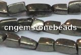 CPY624 15.5 inches 6*8mm - 8*14mm nuggets pyrite gemstone beads