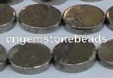 CPY644 15.5 inches 13*18mm oval pyrite gemstone beads wholesale