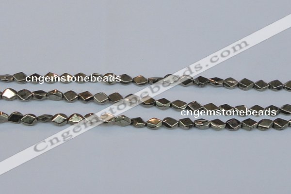 CPY651 15.5 inches 6*8mm pyrite gemstone beads wholesale