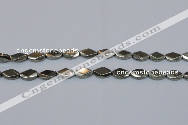 CPY653 15.5 inches 10*16mm pyrite gemstone beads wholesale