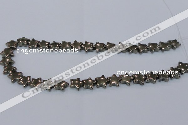 CPY658 15.5 inches 12*12mm star pyrite gemstone beads