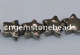 CPY659 15.5 inches 14*14mm star pyrite gemstone beads