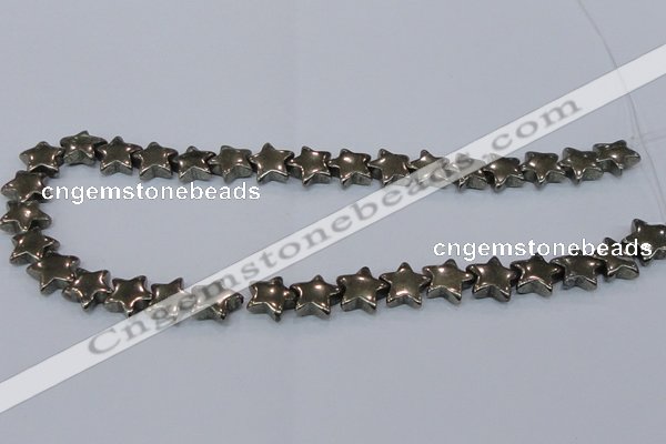 CPY659 15.5 inches 14*14mm star pyrite gemstone beads