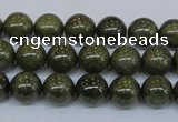 CPY752 15.5 inches 8mm round pyrite gemstone beads wholesale