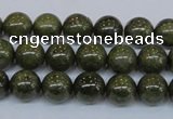 CPY752 15.5 inches 8mm round pyrite gemstone beads wholesale