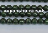 CPY760 15.5 inches 4mm round pyrite gemstone beads wholesale