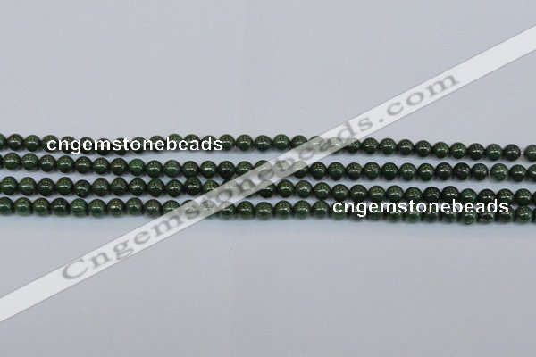 CPY760 15.5 inches 4mm round pyrite gemstone beads wholesale