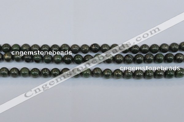 CPY763 15.5 inches 10mm round pyrite gemstone beads wholesale