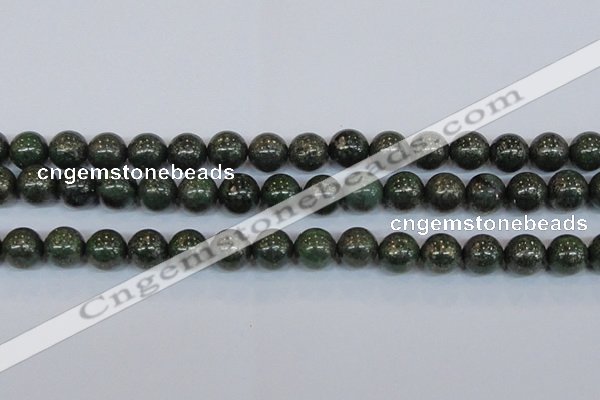 CPY765 15.5 inches 14mm round pyrite gemstone beads wholesale