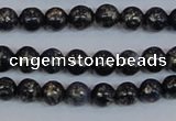 CPY771 15.5 inches 6mm round pyrite gemstone beads wholesale