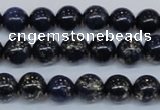 CPY772 15.5 inches 8mm round pyrite gemstone beads wholesale