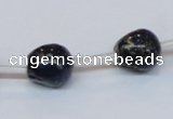 CPY789 Top drilled 12mm carved skull pyrite gemstone beads