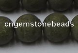 CPY820 15.5 inches 18mm round matte pyrite beads wholesale