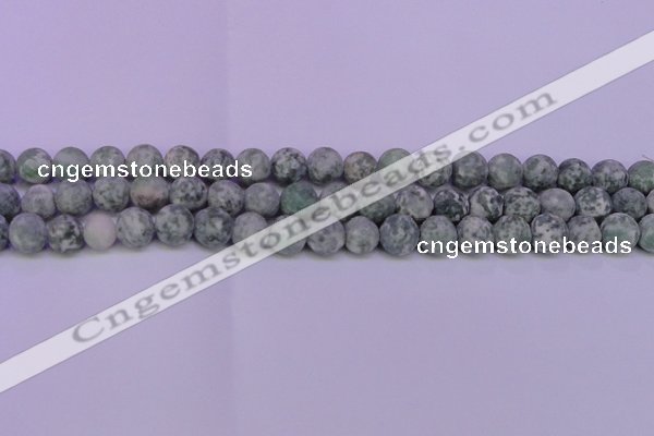 CQJ250 15.5 inches 4mm round matte Qinghai jade beads