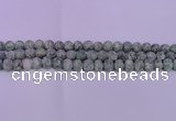 CQJ251 15.5 inches 6mm round matte Qinghai jade beads