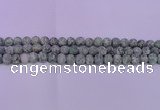 CQJ254 15.5 inches 12mm round matte Qinghai jade beads